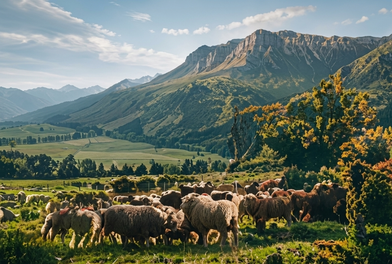 Sheep grazing on highland pastures that supply our mutton programmes